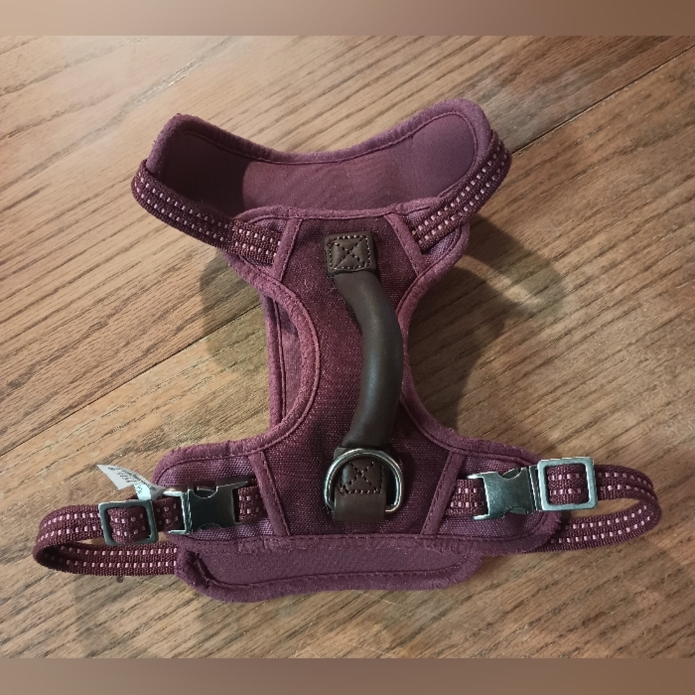 Reddy Maroon Adjustable Sm-Med Dog Harness With Handle